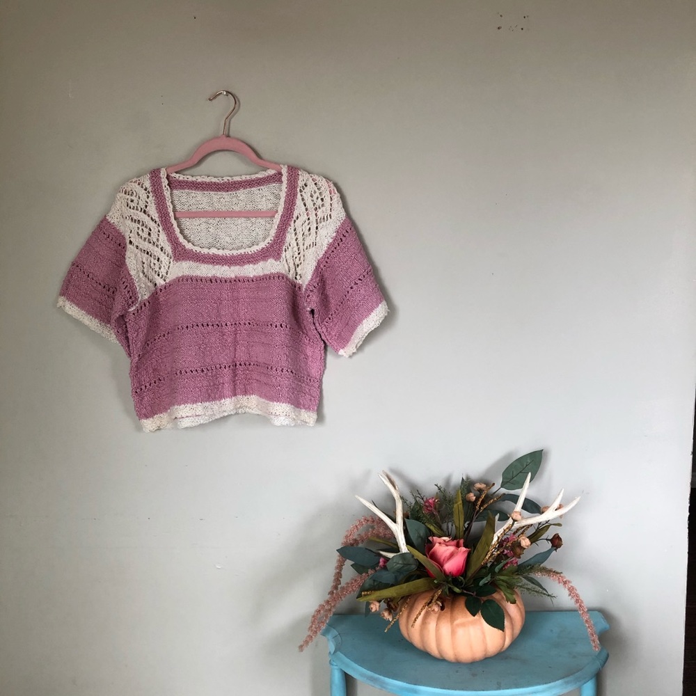 🦊Vintage🦊 Handmade Cropped Sweater